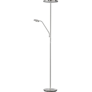 LED Stehlampe FHL EASY Fabi Lampen Gr. 2 flammig, Ø 30,00 cm Höhe: 180,00 cm, grau (nickelfarben) LED Standleuchten Stehlampen Dimmbar, CCT Steuerung