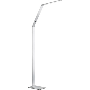 LED Stehlampe FISCHER & HONSEL Geri Lampen Gr. Höhe: 133 cm, grau (aluminiumfarben) Bogenlampe Bogenlampen