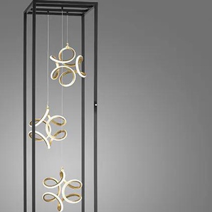 LED Stehlampe FISCHER & HONSEL Gesa Leuchten Gr. 3 flammig, Höhe: 140,00 cm, schwarz LED Stehlampen