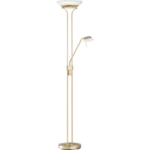 LED Stehlampe FISCHER & HONSEL Pool TW Lampen Gr. 1 flammig, Ø 32 cm Höhe: 182 cm, grau (messingfarben) LED Stehlampen Standleuchten