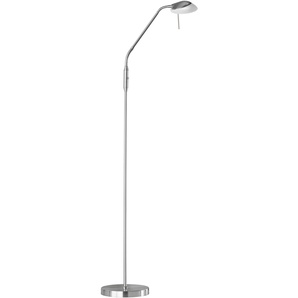 LED Stehlampe FISCHER & HONSEL Pool TW Lampen Gr. 1 flammig, Ø 26 cm Höhe: 160 cm, grau (nickelfarben) LED Bogenlampe Bogenlampen