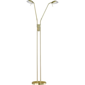 LED Stehlampe FISCHER & HONSEL Pool TW Lampen Gr. 2 flammig, Ø 32 cm Höhe: 160 cm, grau (messingfarben) LED Stehlampen Standleuchten