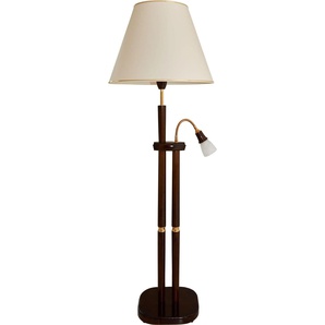 LED Stehlampe Lampen Gr. Ø 55 cm Höhe: 155 cm, braun (messingfarben, nussbaumfarben) Standleuchten