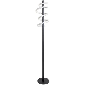 LED Stehlampe NÄVE Belleza Lampen Gr. Ø 21 cm Höhe: 140 cm, schwarz (schwarz, weiß) Standleuchten in 3 Stufen dimmbar über Touch-Schalter, Effizienzklasse: E,