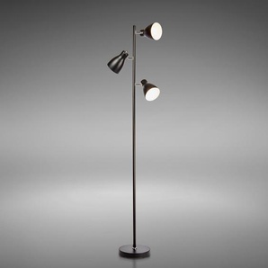LED Stehlampe schwenkbar - Metall - Schwarz - 3x E27 - H: 166cm - Chadwic