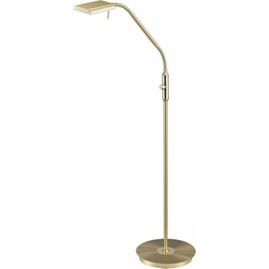LED Stehlampe TRIO LEUCHTEN BERGAMO Lampen Gr. Höhe: 135 cm, grau (messingfarben) LED Bogenlampe Bogenlampen Sensordimmer,Flexibel
