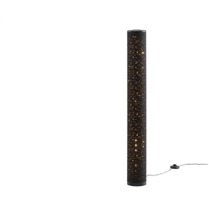LED-Stehleuchte 1-flammig Stoff schwarz/gold - schwarz - Materialmix - 103 cm - 13.0 | Möbel Kraft