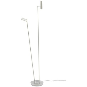 HELL-höllisch gutes Licht LED-Stehleuchte, 2-flammig, Nickel-matt - silber - Materialmix - 140 cm - [22.0] | Möbel Kraft