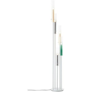 Led-Stehleuchte, Alu, Metall, Glas, F, 168 cm, Fußschalter, Lampen & Leuchten, Innenbeleuchtung, Stehlampen