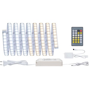 LED-Streifen PAULMANN MaxLED 1000 Basisset 3m IP44 Cover 2700-6500K 32W 230/24V 60VA Lichterketten Gr. Flammen 1 St., x, silberfarben LED Streifen Tunable White