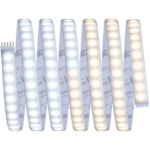 LED-Streifen PAULMANN MaxLED 1000 Stripe 2,5m IP44 Cover 2700-6500K 27W 24V Silber Lichterketten Gr. Flammen 1 St., x, silberfarben LED Streifen Tunable White