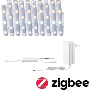LED-Streifen PAULMANN MaxLED 250 Basisset Smart Home Zigbee IP44 12W 810 810lm Lichterketten Gr. Dioden 90 St. Flammen 1 St., x Gesamtlänge 3 m, silberfarben LED Streifen 3m, Tunable White, beschichtet