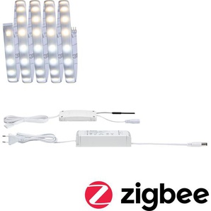 LED-Streifen PAULMANN MaxLED 500 Basisset Smart Home Zigbee Lichterketten Gr. Dioden 90 St. Flammen 1 St., x Gesamtlänge 1,5 m, silberfarben LED Streifen 1,5m, Tunable White, beschichtet