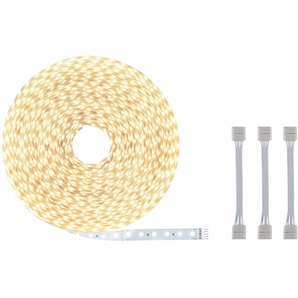 LED-Streifen PAULMANN MaxLED 500 Einzelstripe inkl. Adapterkabel 20m Warmweiße 72W 550lm/m Lichterketten Gr. Dioden 1440 St. Flammen 1 St., x Gesamtlänge 20 m, silberfarben LED Streifen unbeschichtet