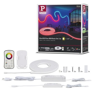 LED-Streifen PAULMANN MaxLED Flow RGB Basic Set 3m Lichterketten Gr. x Gesamtlänge 3 m, weiß LED Stripe Stripes Streifen Lichterketten