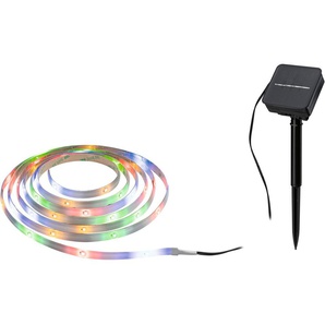 LED-Streifen PAULMANN Solar mit Dämmerungssensor IP44 3m RGB 0,3W Schwarz Lichterketten Gr. Dioden 48 St. Flammen 1 St., x Gesamtlänge 3 m, schwarz LED Streifen