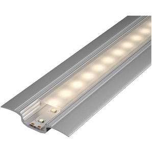 LED-Streifen PAULMANN Step Profil mit Diffusor 100cm Alu eloxiert Lichterketten Gr. x Gesamtlänge 1 m, weiß (aluminiumfarben, weiß) LED Streifen