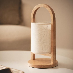 LED-Tischlampe 1W Tragbar aus Holz mit wiederaufladbarem USB-Akku Fragosa Natürlich