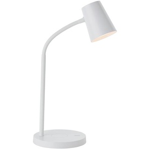 LED Tischleuchte BRILLIANT Illa Lampen Gr. 1 flammig, Höhe: 26 cm, weiß LED Tischlampen H 26 cm, Wireless Charging, dimmbar, 780lm, warmweiß, Kunststoff,