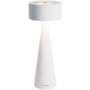 LED-Tischleuchte Elody Musterring Aluminium weiß, 21 cm