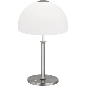 LED Tischleuchte FISCHER & HONSEL Avignon Lampen Gr. 1 flammig, Ø 25 cm Höhe: 42 cm, grau (nickelfarben) LED Tischlampen Tischleuchten Lampen