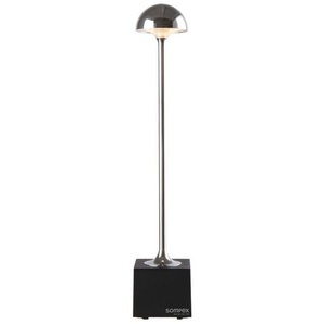 LED-Tischleuchte Flora sompex chromfarben, Fuß schwarz silber, Designer Lexis Kraft, 29.5 cm; Schirm 2.5 cm; Fuß 5xFuß 5.5xFuß 5.5 cm