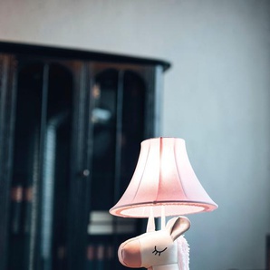 LED Tischleuchte HAPPY LAMPS FOR SMILING EYES Elsa das Einhorn Lampen Gr. 1 flammig, Höhe: 51 cm, rosa (weiß, und silber) Kinderlampe LED Tischlampen