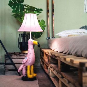 LED Tischleuchte HAPPY LAMPS FOR SMILING EYES Mingo der Flamingo Lampen Gr. 1 flammig, Höhe: 78 cm, bunt (rosa und gelb) LED Tischlampen