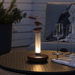LED Tischleuchte KONSTSMIDE Biarritz Lampen Gr. Ø 13,5 cm Höhe: 20,5 cm, braun (rost) LED Tischlampen Biarritz USB-Tischleuchte rost, 180027004000K, dimmbar