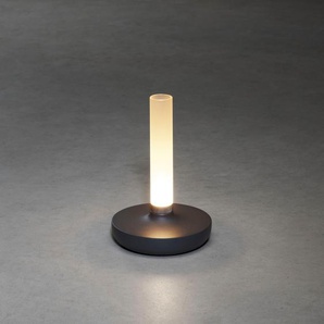 LED Tischleuchte KONSTSMIDE Biarritz Lampen Gr. Ø 13,5 cm Höhe: 20,5 cm, grau (anthrazit) LED Tischlampen Biarritz USB-Tischvase dunkelgrau, 180027004000K, dimmbar