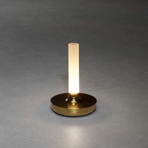 LED Tischleuchte KONSTSMIDE Biarritz Lampen Gr. Ø 13,5 cm Höhe: 20,5 cm, goldfarben (gold) LED Tischlampen Biarritz USB-Tischl. gold, 180027004000K, dimmbar