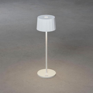 LED Tischleuchte KONSTSMIDE Positano Lampen Gr. Ø 11 cm Höhe: 35 cm, weiß LED Tischlampen Positano USB-Tischleuchte weiss, Farbtemperatur, dimm