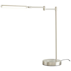 Fischer-Honsel LED-Tischleuchte nickelmatt mit Dimmer - silber - Materialmix - 53,5 cm - 49 cm | Möbel Kraft
