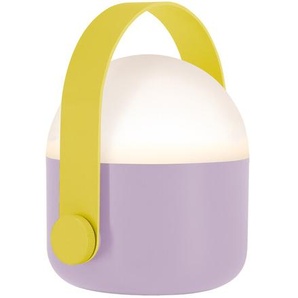 LED-Tischleuchte Ole lila, Henkel gelb, Designer Remember, 15x13.4x11 cm