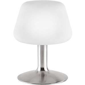 LED Tischleuchte PAUL NEUHAUS Till Lampen Gr. 1 flammig, Ø 15 cm Höhe: 20 cm, grau (stahlgrau) Tischlampe LED Tischlampen Lampen 3-Stufen Touchdimmer