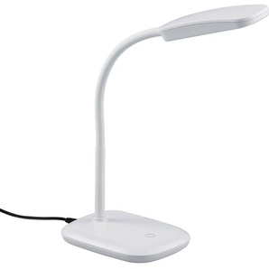 LED Tischleuchte TRIO LEUCHTEN Boa Lampen Gr. 1 flammig, Höhe: 36,0 cm, weiß LED Tischlampen Schreibtischlampe, weiß, Touch Dimmer, warmweiß, verstellbarer Flexarm