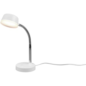 LED Tischleuchte TRIO LEUCHTEN Kiko Lampen Gr. 1 flammig, Ø 10 cm Höhe: 34 cm, weiß LED Tischlampen