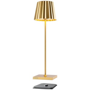 LED-Tischleuchte Troll 2.0 sompex goldfarben, 38 cm. Schirm 9xFuß 10xFuß 10 cm