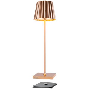LED-Tischleuchte Troll 2.0 sompex kupferfarben beige, 38 cm. Schirm 9xFuß 10xFuß 10 cm