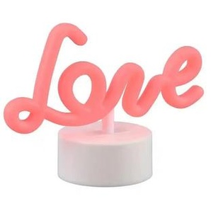 LED-Tischleuchte - weiß - Materialmix - 19,5 cm - 14 cm - cm 8,2 | Möbel Kraft