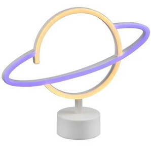 LED-Tischleuchte - weiß - Materialmix - 29 cm - 24 cm - cm 8,0 | Möbel Kraft