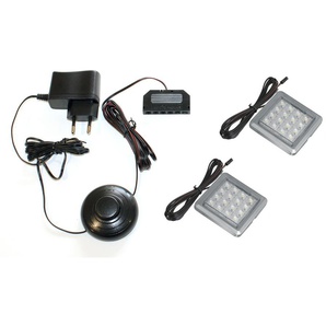 LED- Unterbauspot, 2er Set ¦ weiß ¦ Maße (cm): B: 6 H: 6 T: 1