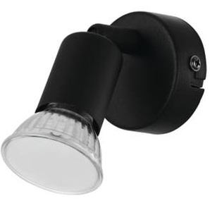 LED-Wandleuchte BUZZ-LED, schwarz, 1-flammig, 6 cm