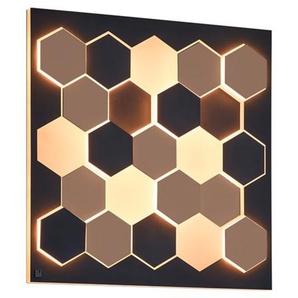 LED-Wandleuchte Cinque Cifavo, schwarz, inkl. Dimmfunktion