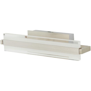 Fischer-Honsel LED-Wandleuchte, Nickel matt mit Dimmer ¦ silber ¦ Maße (cm): B: 35 H: 8 T: 12