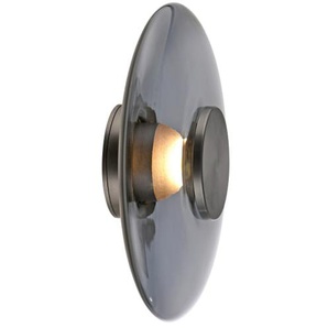 LED-Wandleuchte Pure-Vitrum, grau/rauchfarbig, inkl. Dimmfunktion