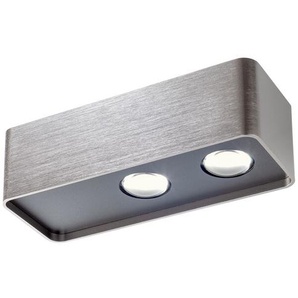 LED-Wandleuchte Yuki silberfarben gebürstet, Designer Redo Group, 18x7x5.5 cm