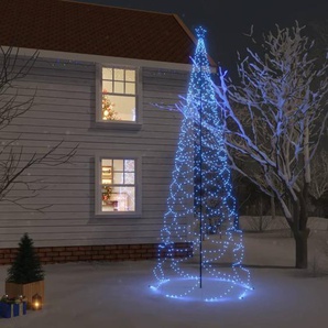 LED-Weihnachtsbaum mit Metallstange 1400 LEDs Blau 5 m