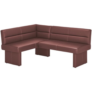 Eckbank  Leder Canto II ¦ rot ¦ Maße (cm): B: 180 H: 85 T: 134.0