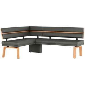 Eckbank Leder Canto III ¦ grau ¦ Maße (cm): H: 88